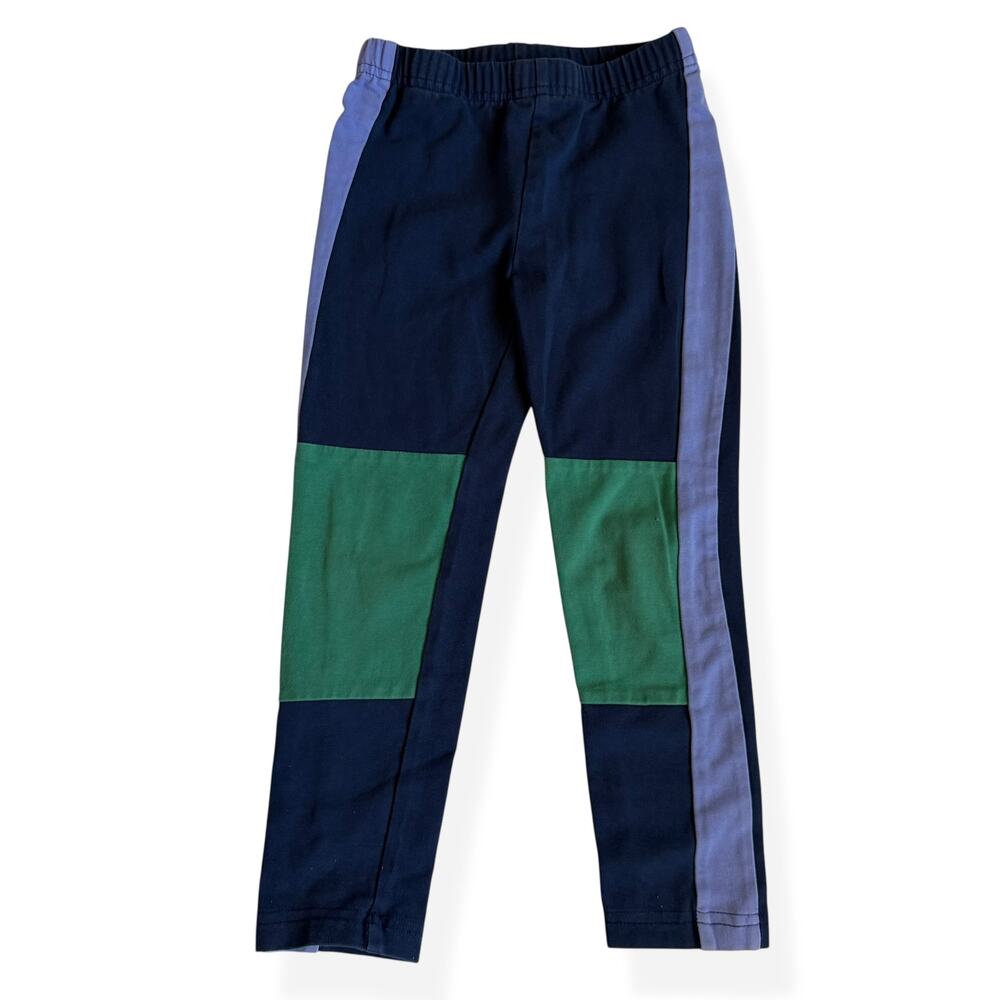 Hanna Andersson Colorblock Leggings Navy Girls 100cm US 4